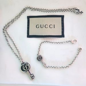 Gucci Key double GG Necklace & bracelet